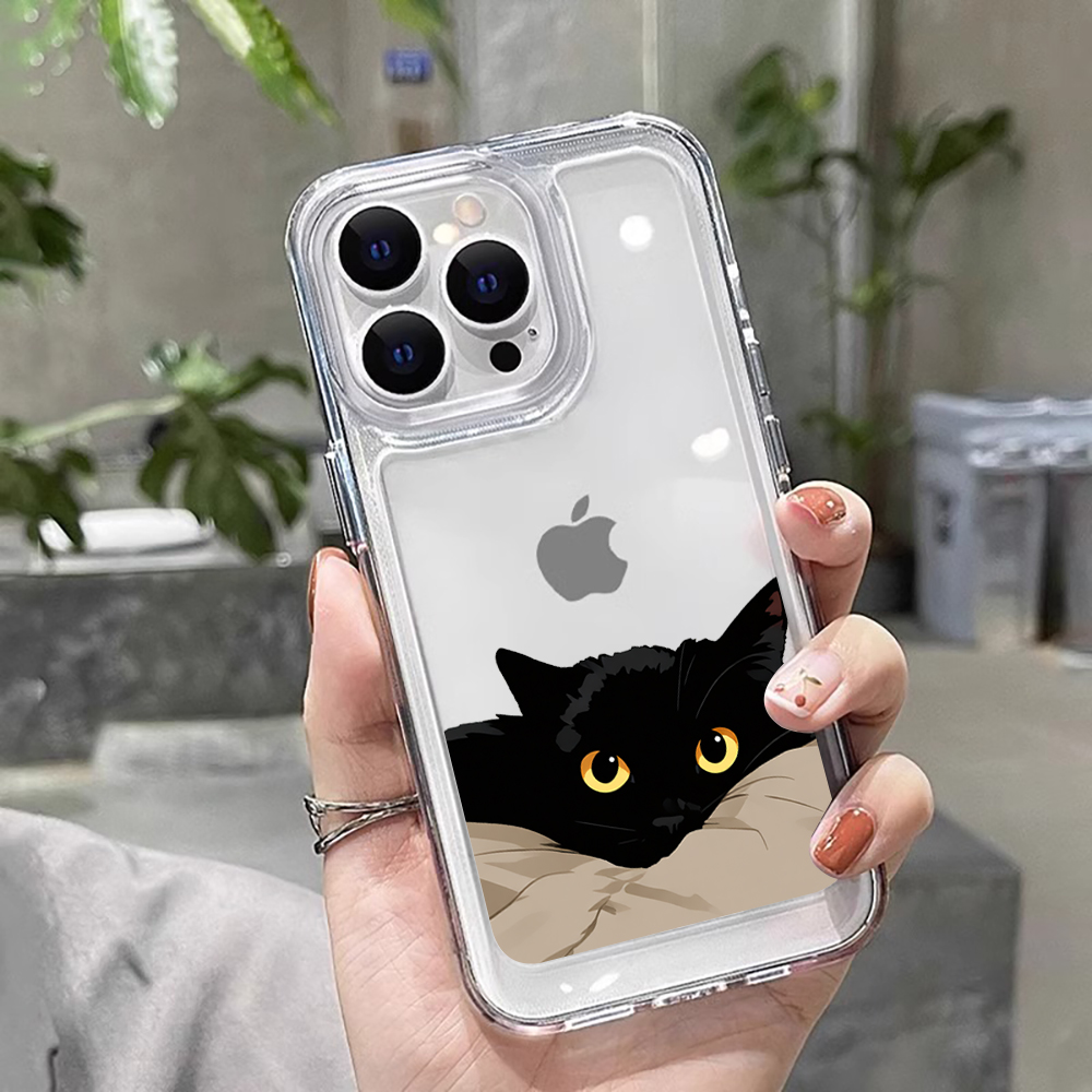 Phone Cases Xiaomi Redmi 12 - Black Cat Funny Couple Fashion Phone