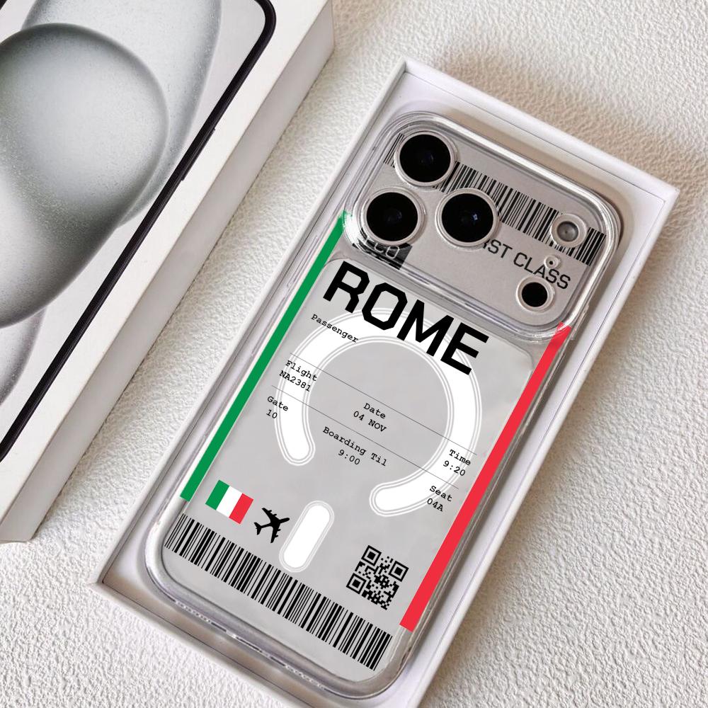 Phone Cases Aviation - Plane travel ticket italy Phone Case
