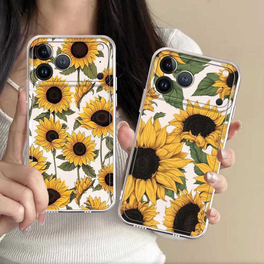 Phone Cases Online - Cute Sunflower Pattern Case for Apple