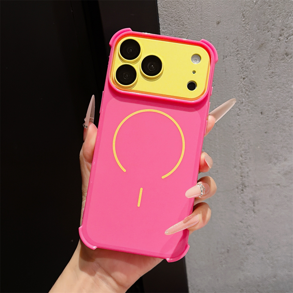 Phone Cases Iphone 17 Pro - Contrast Color Armor Phone Case for