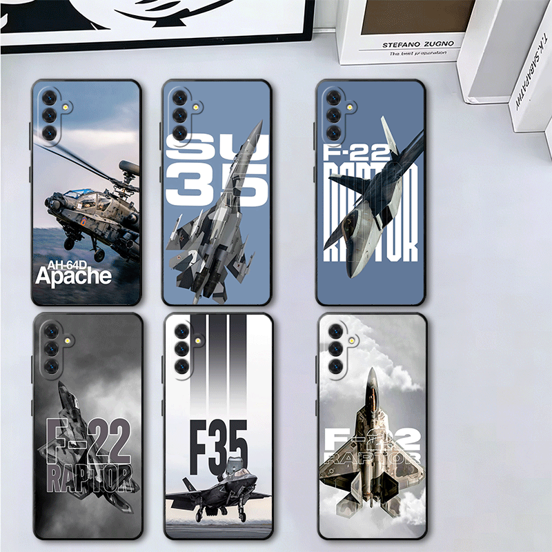 Phone Cases Aviation - Fighter Plane F-22 Raptor Cool Soft