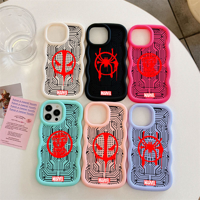 Phone Cases Men - Marvel Deadpool Spider-Man Miles Morales Candy