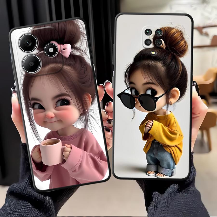 Phone Cases Redmi - Cartoon Girl Pattern Funda Phone Cover