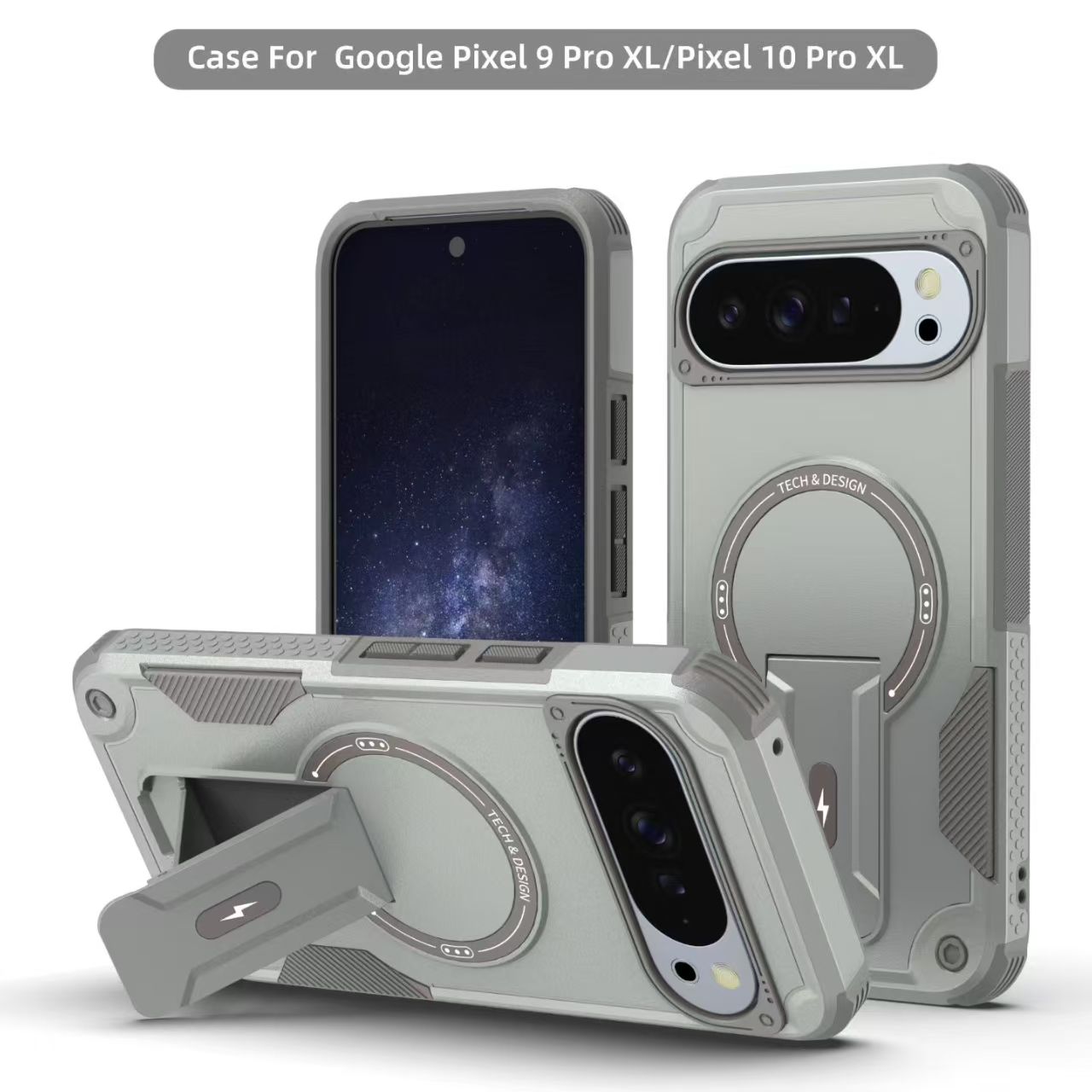 Phone Cases Heavy Duty - Armor Heavy-Duty Drop-Proof Magnetic Bracket Phone