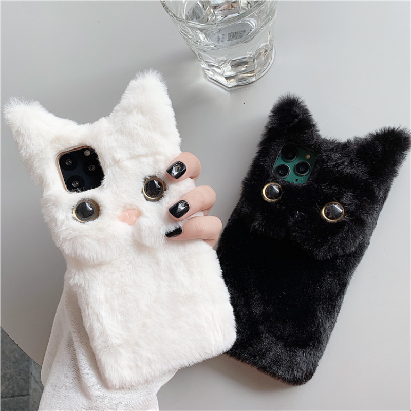 3D Cute Cartoon Cat Furry Plus - Phone Cases Iphone 17 Pro 评论和价格