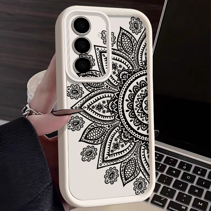 Retro Flower Totem Pattern Cas - Phone Cases Galaxy A17 评论和价格