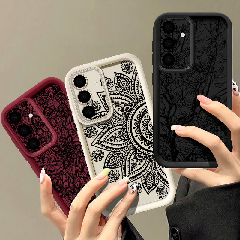 Retro Flower Totem Pattern Cas - Phone Cases Galaxy A17 评论和价格