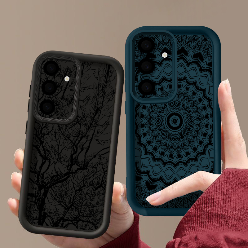 Retro Flower Totem Pattern Cas - Phone Cases Galaxy A17 评论和价格