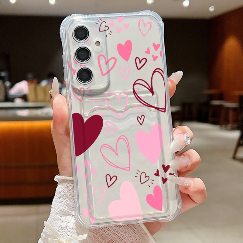 Love Heart Leaves Pattern Clea - Phone Cases Galaxy A17 评论和价格