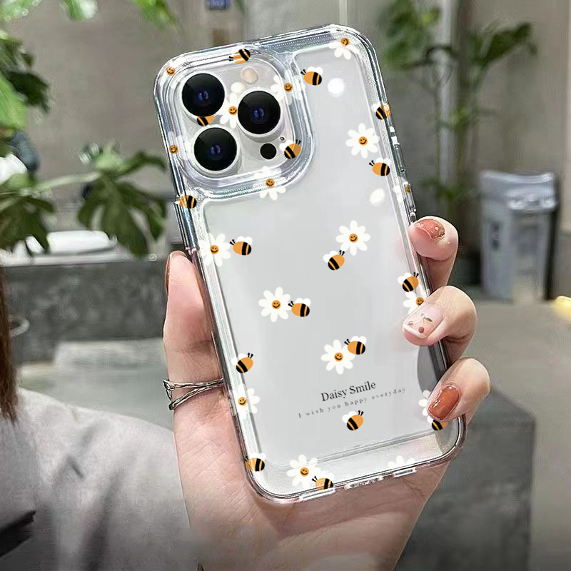 Trendy Daisy Bee Floral Clear  - Phone Cases Trendy 评论和价格