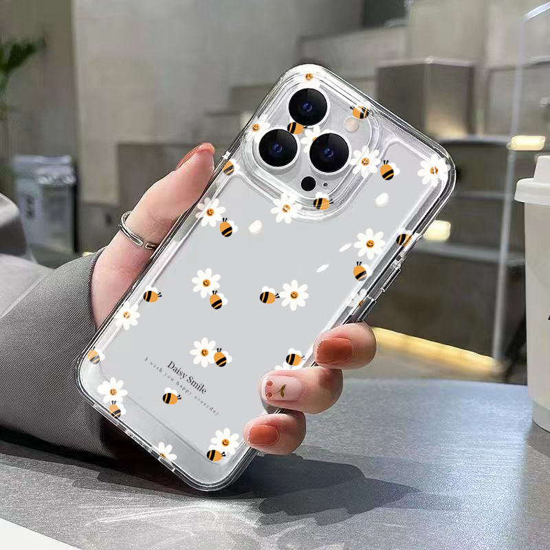 Trendy Daisy Bee Floral Clear  - Phone Cases Trendy 评论和价格