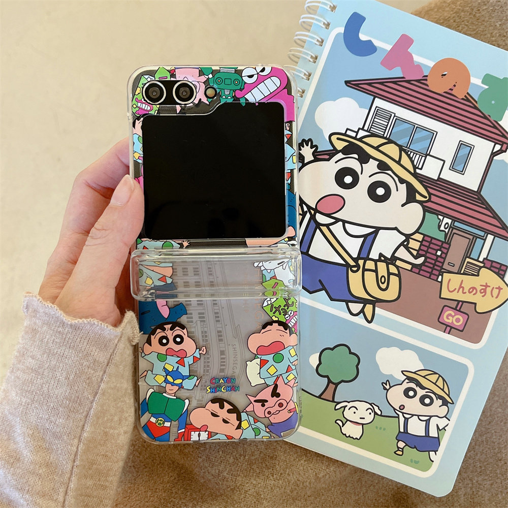 Cute Cartoon Japan Anime Crayo - Phone Cases With Wallet 评论和价格