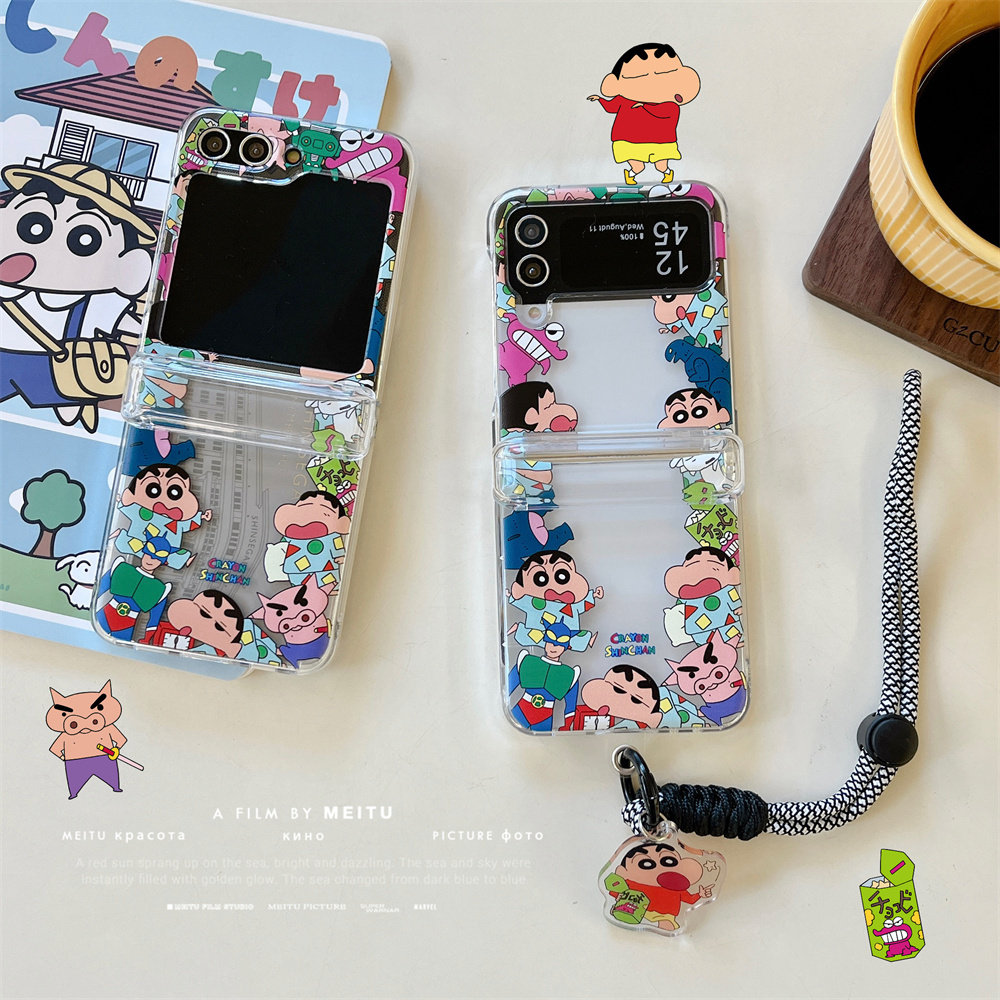 Cute Cartoon Japan Anime Crayo - Phone Cases With Wallet 评论和价格