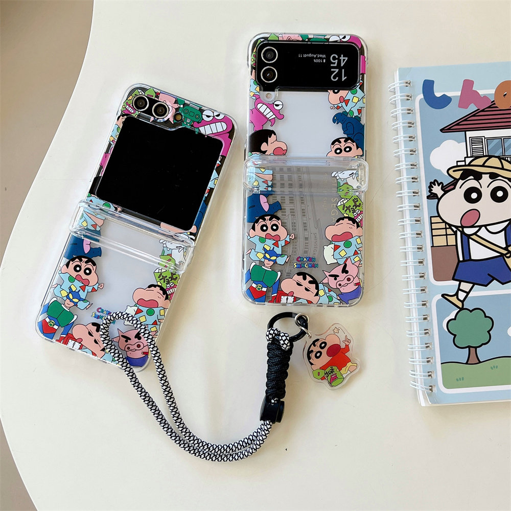 Cute Cartoon Japan Anime Crayo - Phone Cases With Wallet 评论和价格