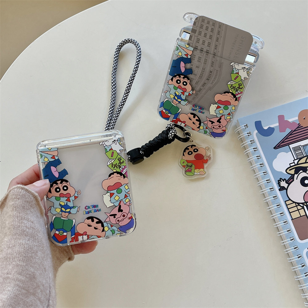 Cute Cartoon Japan Anime Crayo - Phone Cases With Wallet 评论和价格