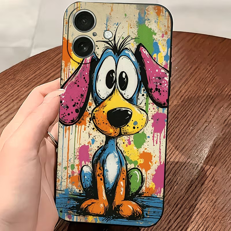 Graffiti Colored Puppy TPU Pho - Phone Cases Online 评论和价格