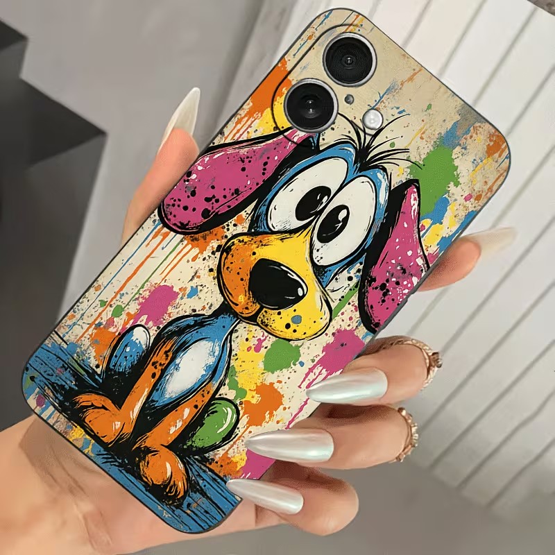Graffiti Colored Puppy TPU Pho - Phone Cases Online 评论和价格