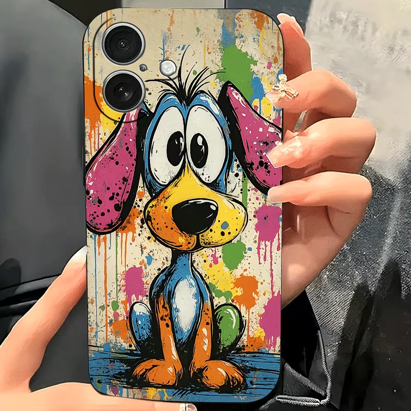Graffiti Colored Puppy TPU Pho - Phone Cases Online 评论和价格