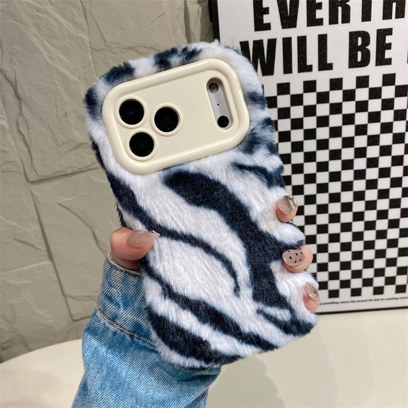 Luxury Zebra Pattern Fluffy Pl - Phone Cases Iphone 17 Pro 评论和价格