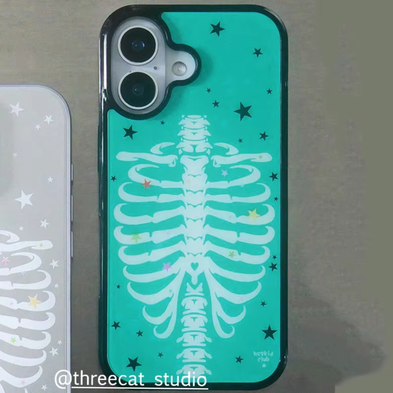 Fashion Ins Green Gothic Skele - Phone Cases Trendy 评论和价格