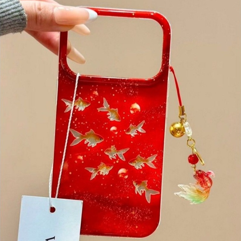 Lucky Red Glitter Goldfish & B - Phone Cases Redbubble 评论和价格
