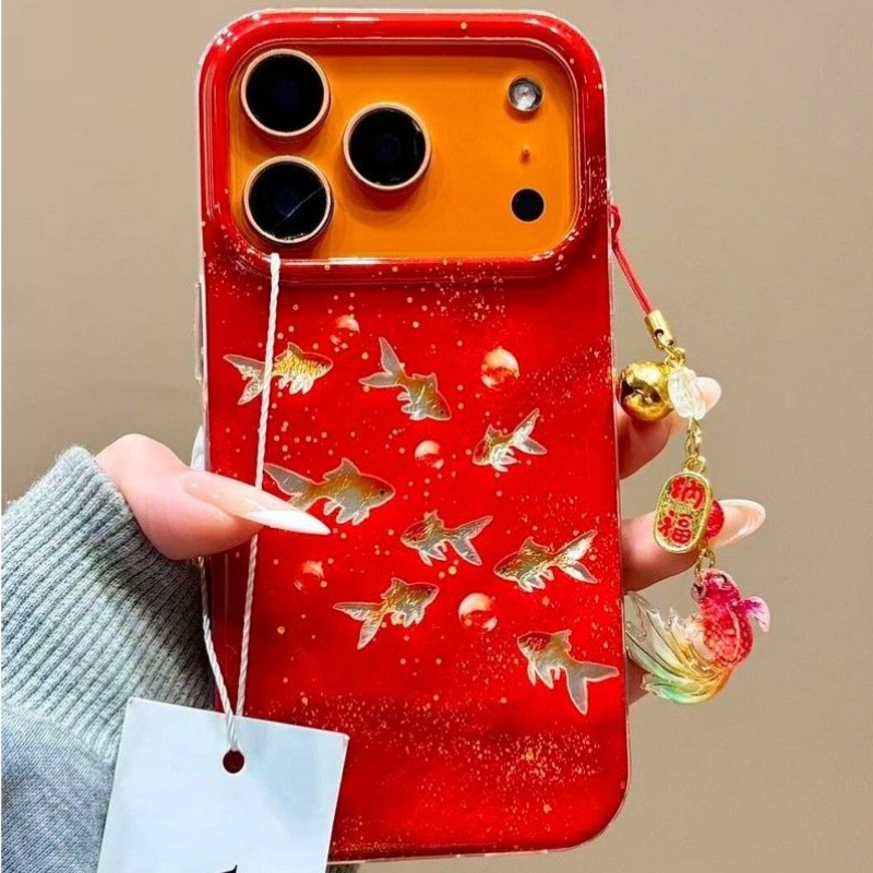 Lucky Red Glitter Goldfish & B - Phone Cases Redbubble 评论和价格