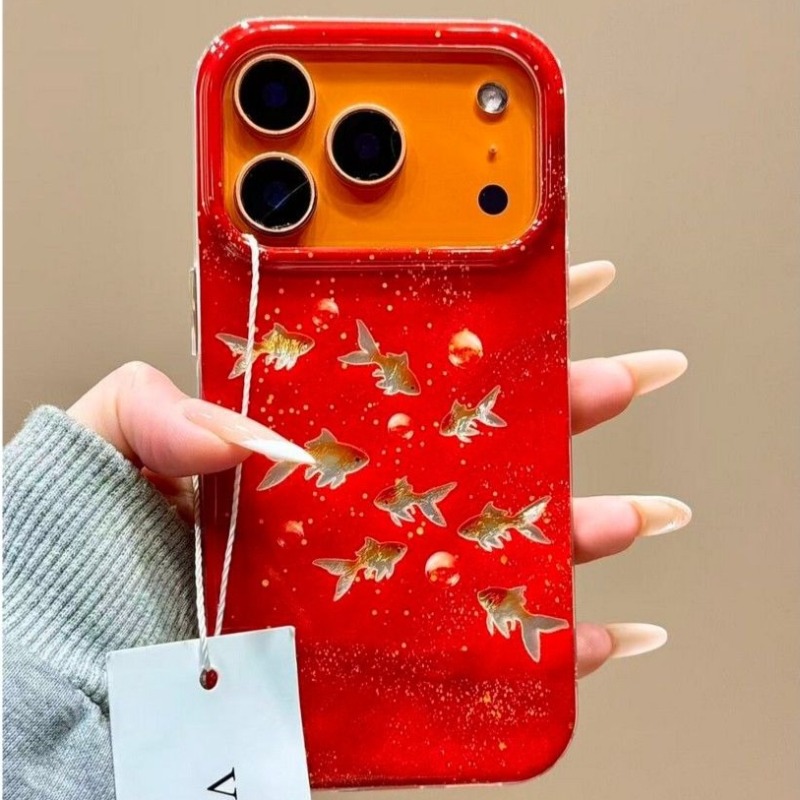 Lucky Red Glitter Goldfish & B - Phone Cases Redbubble 评论和价格