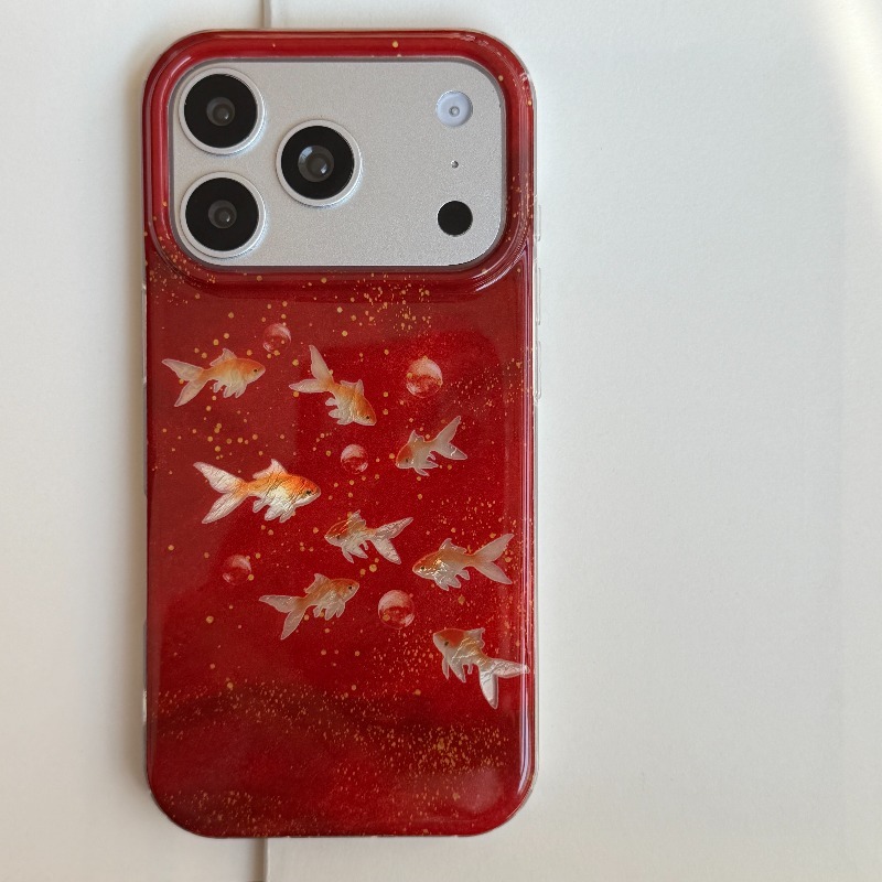 Lucky Red Glitter Goldfish & B - Phone Cases Redbubble 评论和价格