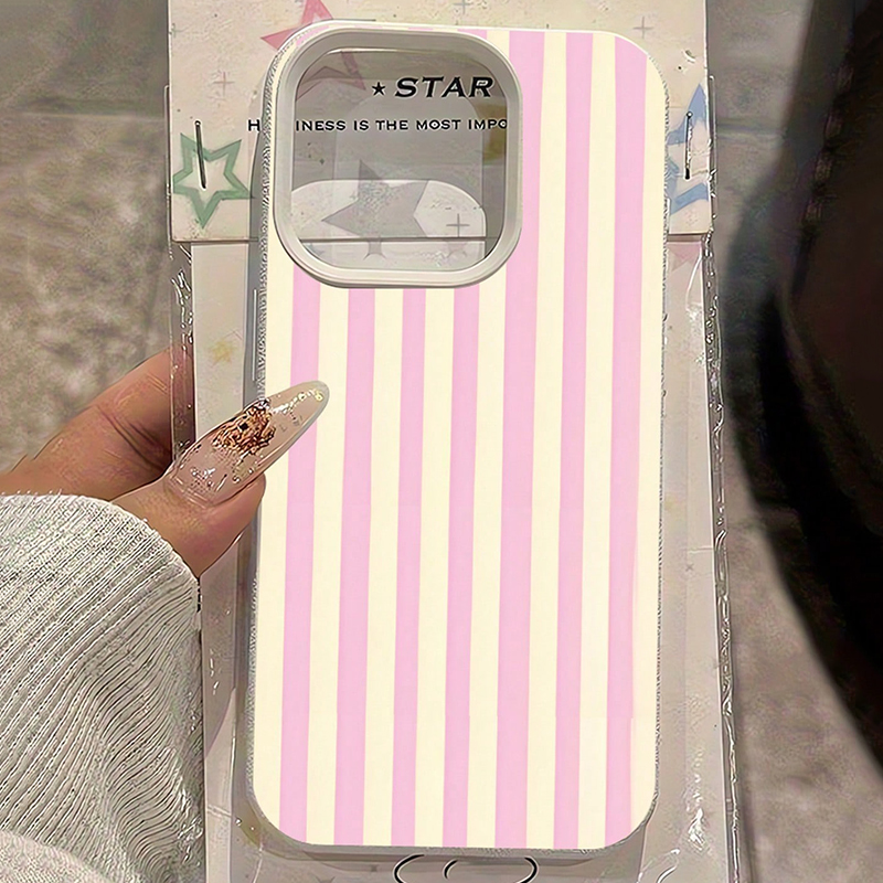 Simple Pink Vertical Striped L - Phone Cases Like Loopy 评论和价格