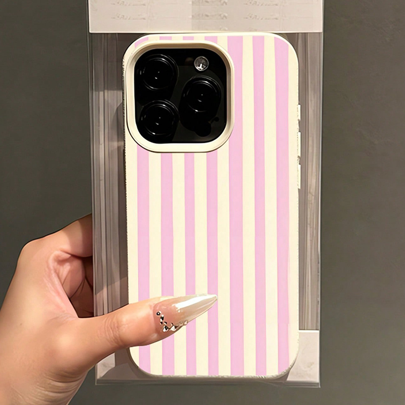 Simple Pink Vertical Striped L - Phone Cases Like Loopy 评论和价格