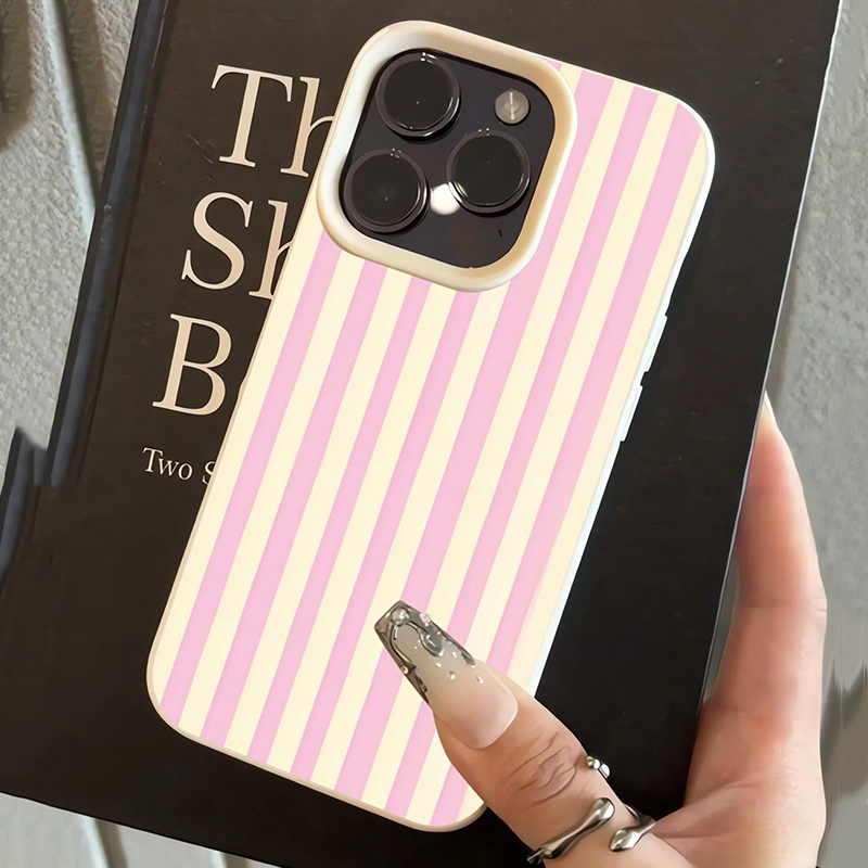 Simple Pink Vertical Striped L - Phone Cases Like Loopy 评论和价格
