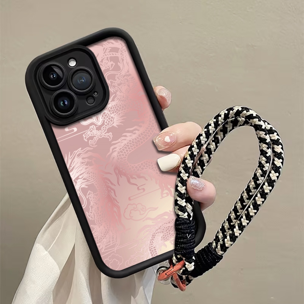 Pale White Dragon Pattern Stra - Phone Cases With Straps 评论和价格