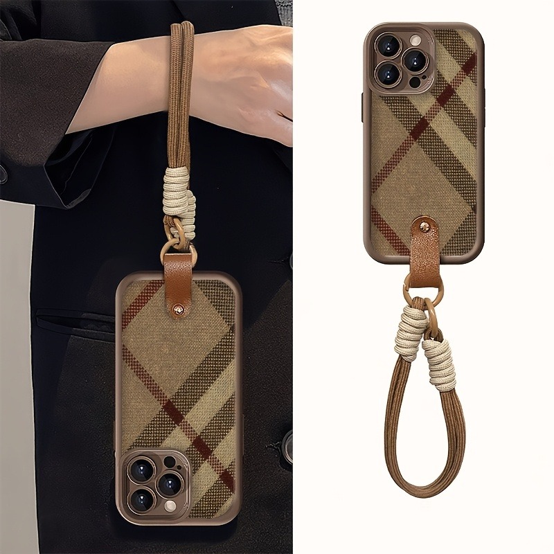 Brown Stripes Lanyard Strap Ro - Phone Cases With Straps 评论和价格