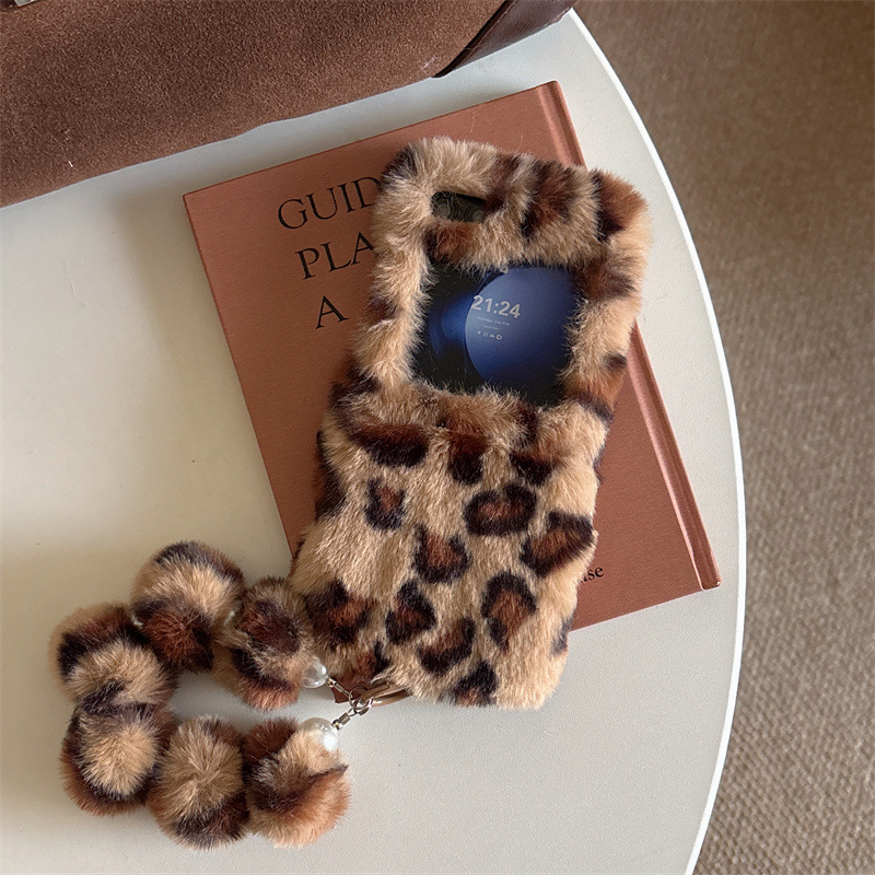 Fashion Leopard Print Fluffy P - Phone Cases With Straps 评论和价格