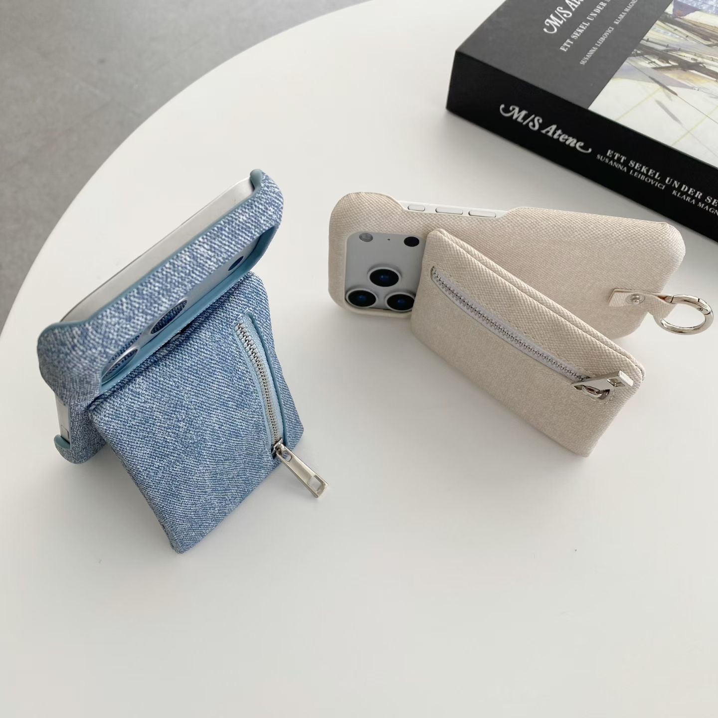 Jeans zipper money wallet card - Phone Cases With Wallet 评论和价格