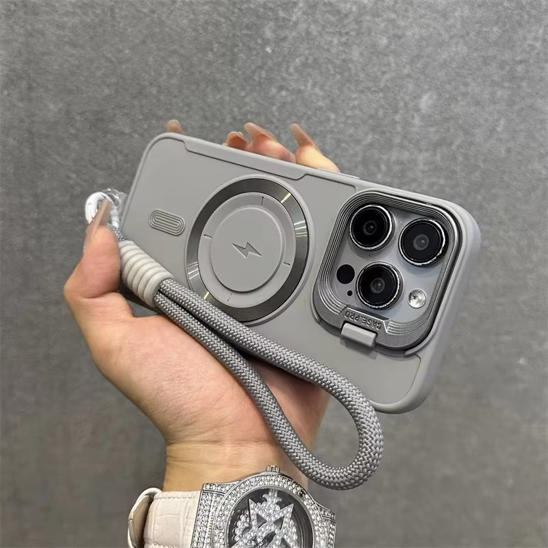 Fold Lens Stand Magnetic Case  - Phone Cases With Straps 评论和价格