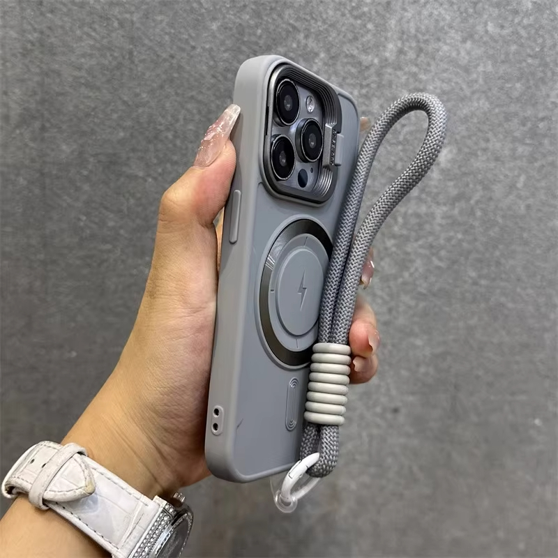 Fold Lens Stand Magnetic Case  - Phone Cases With Straps 评论和价格