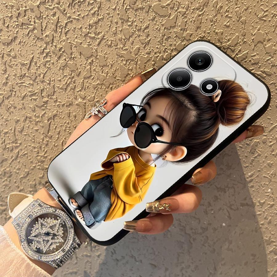 Cartoon Girl Pattern Funda Pho - Phone Cases Redmi 评论和价格