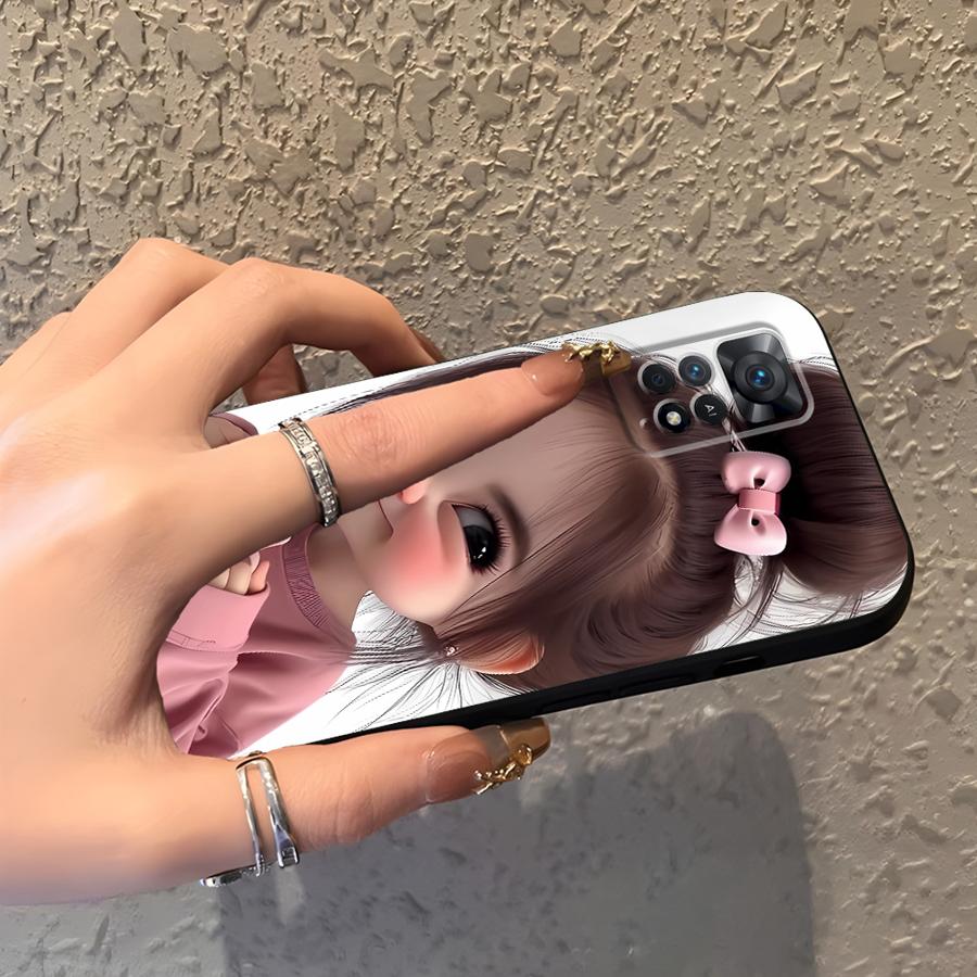 Cartoon Girl Pattern Funda Pho - Phone Cases Redmi 评论和价格