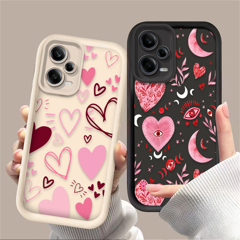 Pink Heart-shaped Phone Case f - Phone Cases Redmi 评论和价格