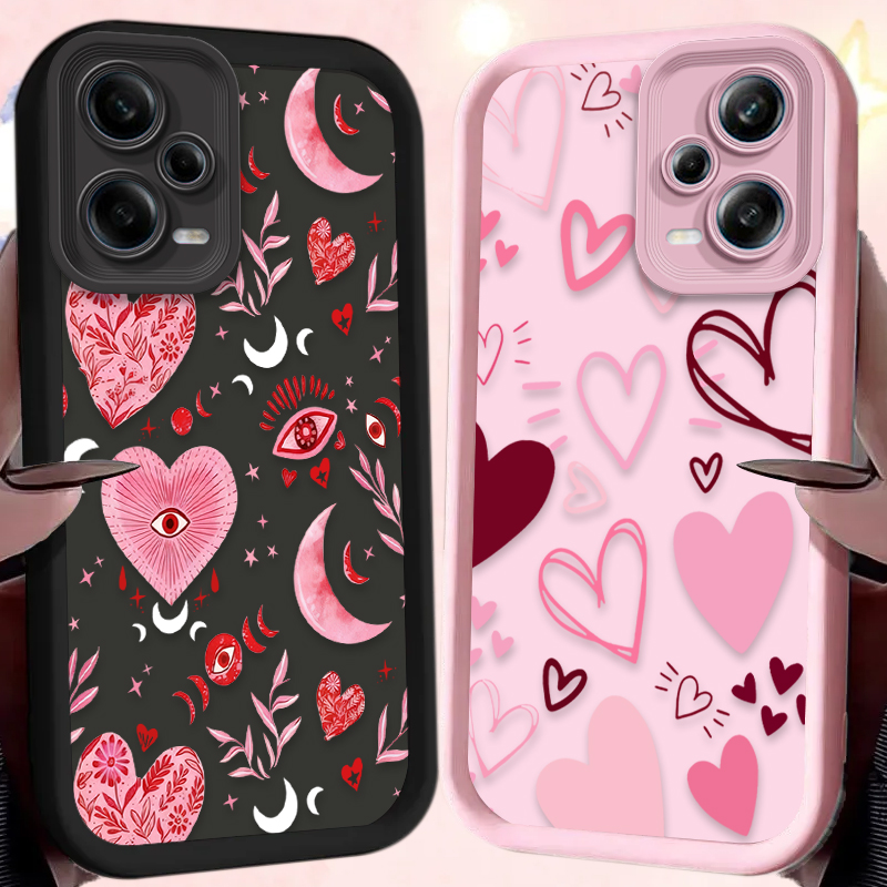 Pink Heart-shaped Phone Case f - Phone Cases Redmi 评论和价格