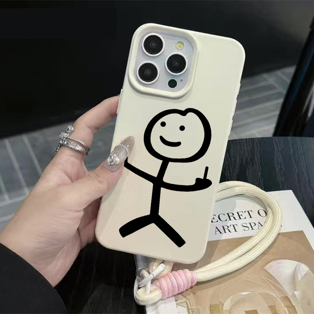 Middle Finger Stickman Strap R - Phone Cases With Straps 评论和价格