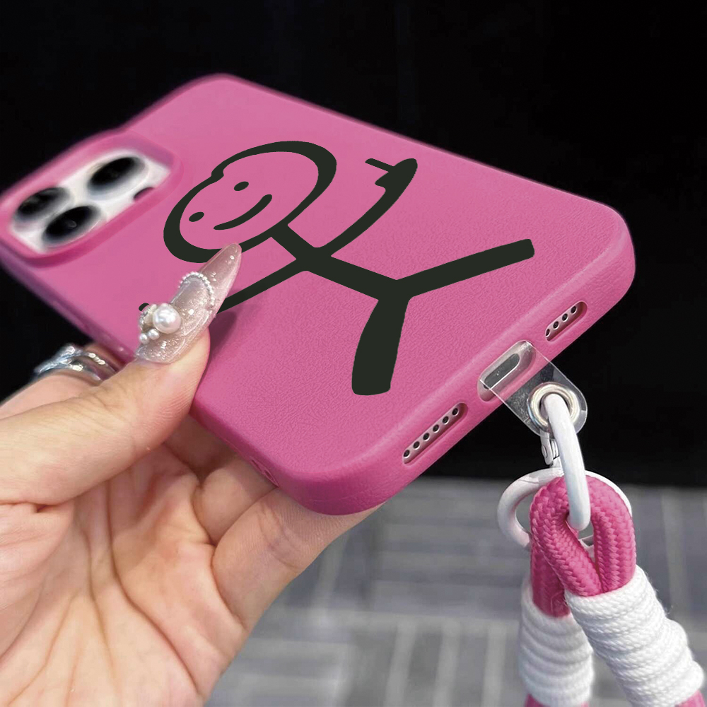 Middle Finger Stickman Strap R - Phone Cases With Straps 评论和价格