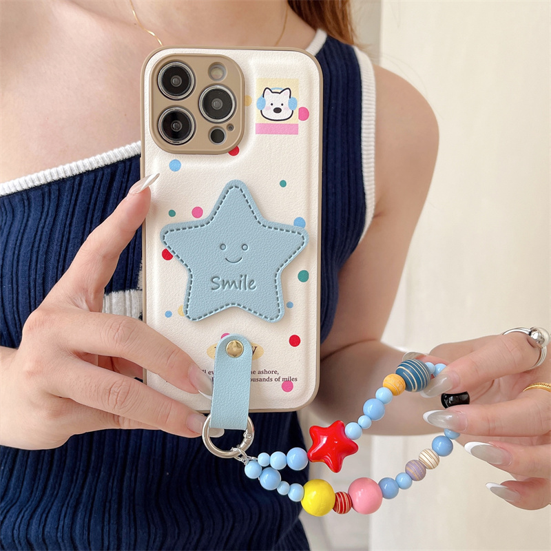 Color Polka Dot Cute Star Phon - Phone Cases With Straps 评论和价格