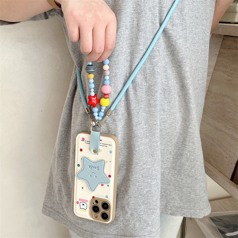Color Polka Dot Cute Star Phon - Phone Cases With Straps 评论和价格