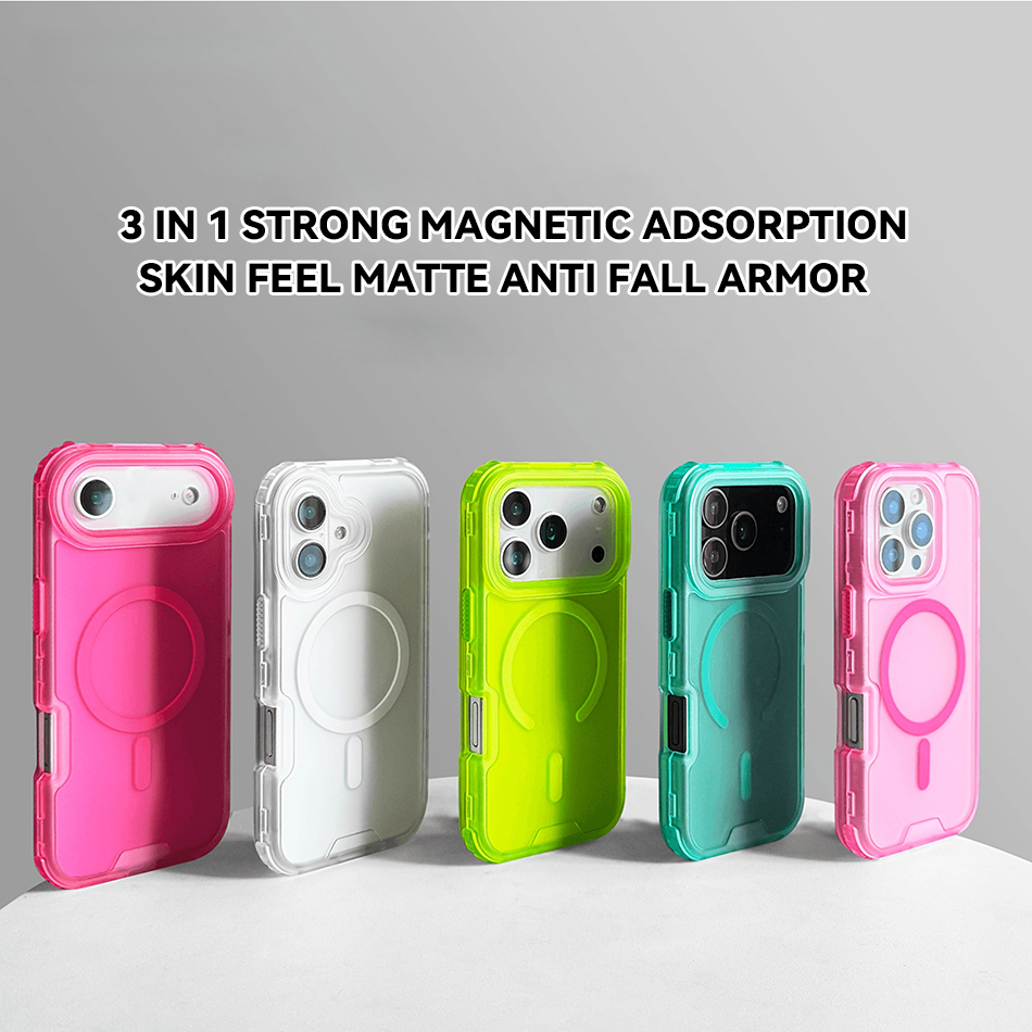 Magnetic 3 in 1 Neon Color Hea - Phone Cases Heavy Duty 评论和价格