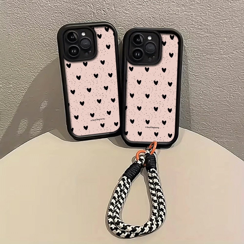 Ink Splattered Black Heart Han - Phone Cases With Straps 评论和价格